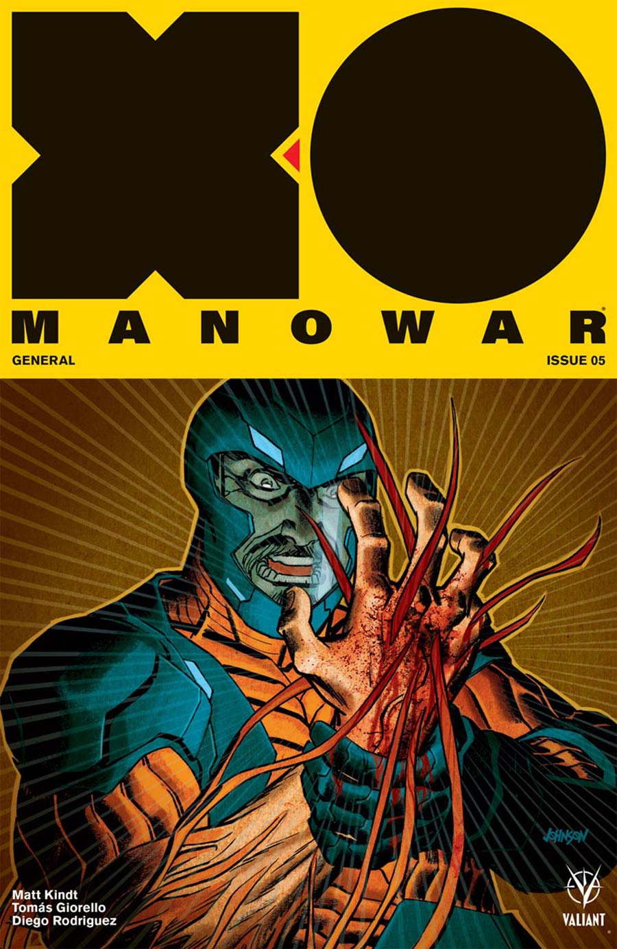 X-O Manowar Vol 4 #5 Cover B Variant Dave Johnson Cover