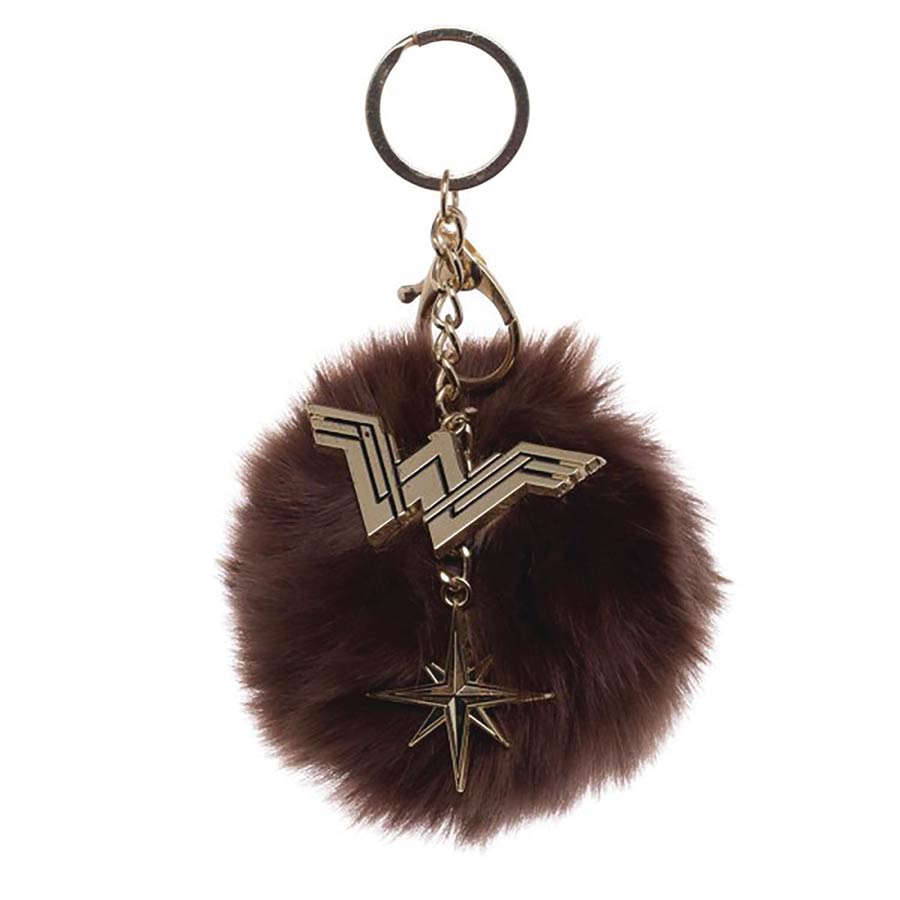 Wonder Woman Movie Furry Pom Pom Keychain Charm