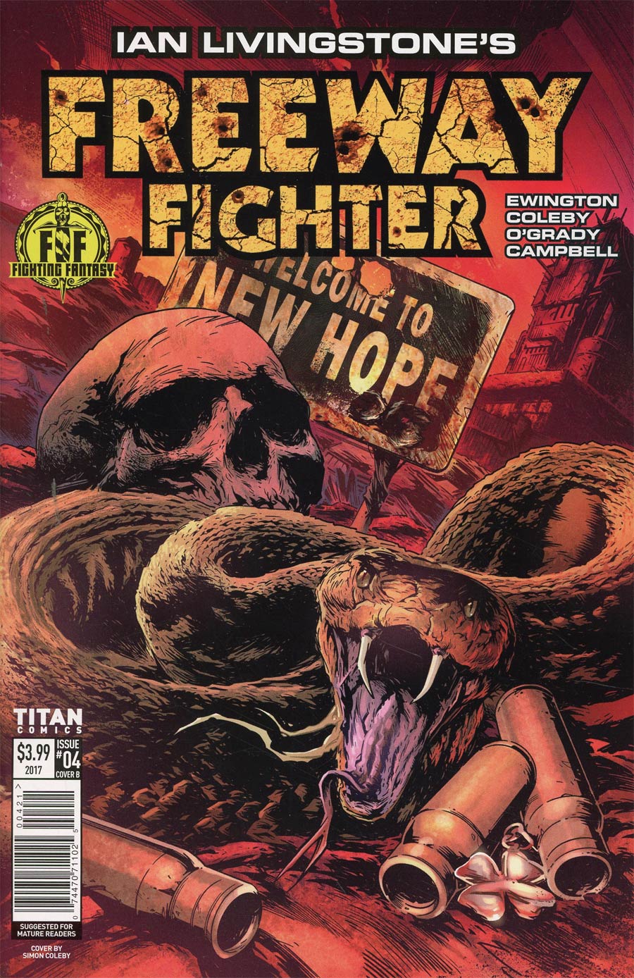 Ian Livingstones Freeway Fighter #4 Cover B Variant Simon Coleby Cover