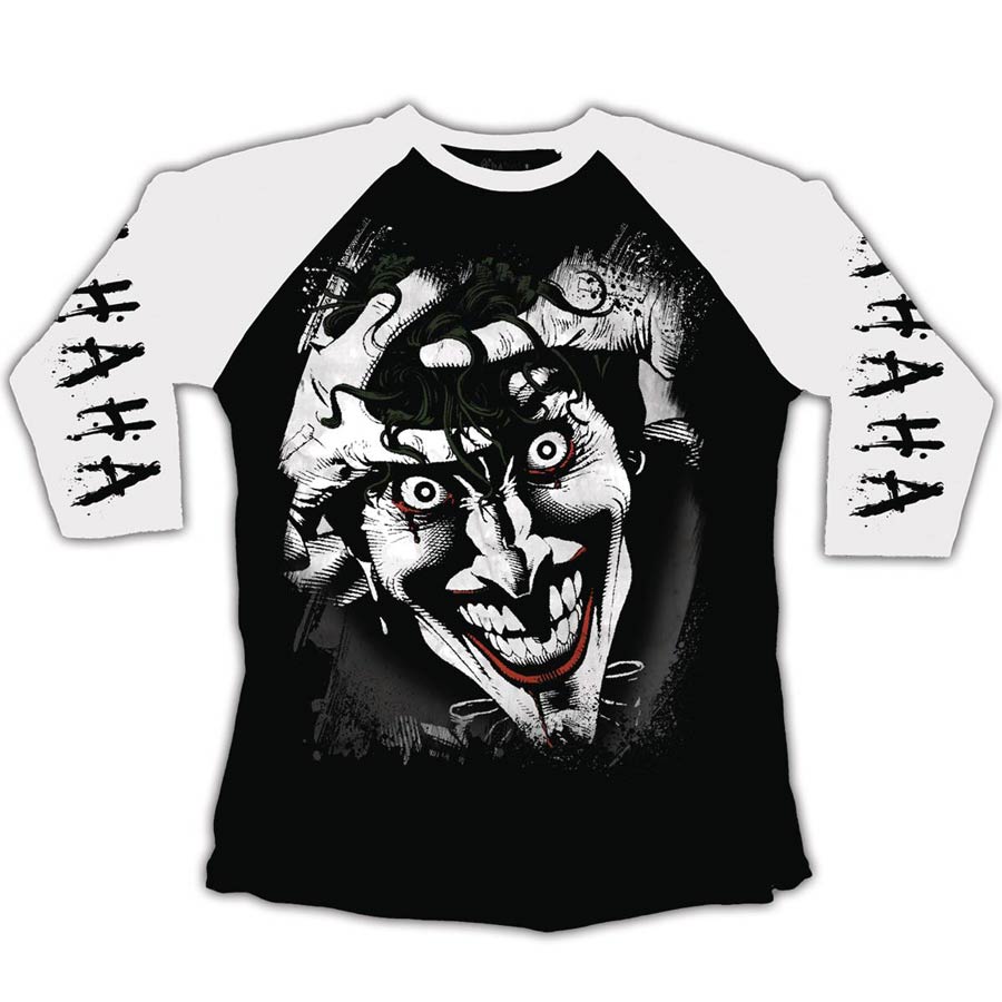 DC Comics Killing Joke White & Black Raglan Shirt XX-Large