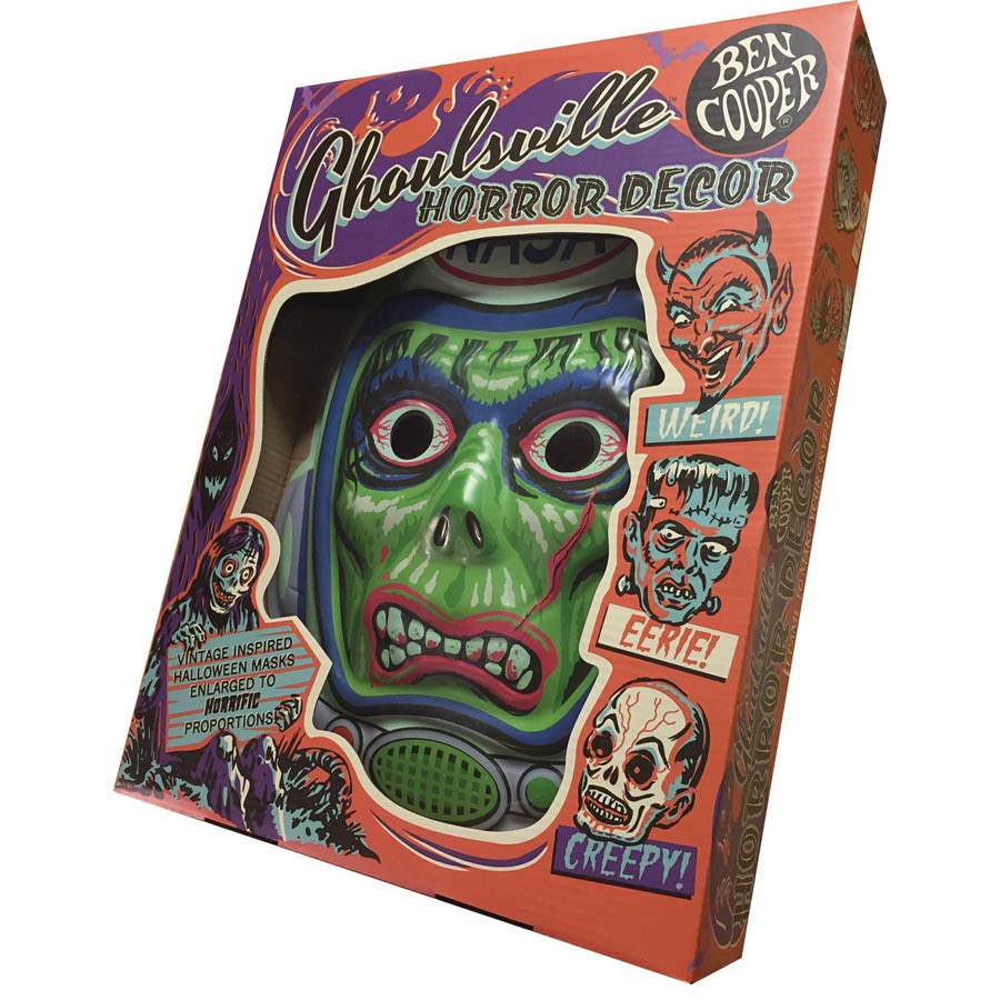 Ghoulsville Vac-Tastic Plastic Mask - Astro Zombie (Glow-In-The-Dark)