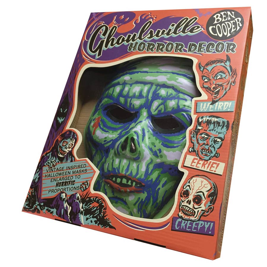 Ghoulsville Vac-Tastic Plastic Mask - Mummy (Glow-In-The-Dark)