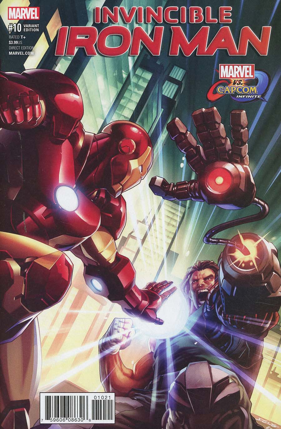 Invincible Iron Man Vol 3 #10 Cover B Variant Joe Ng Marvel vs Capcom Cover