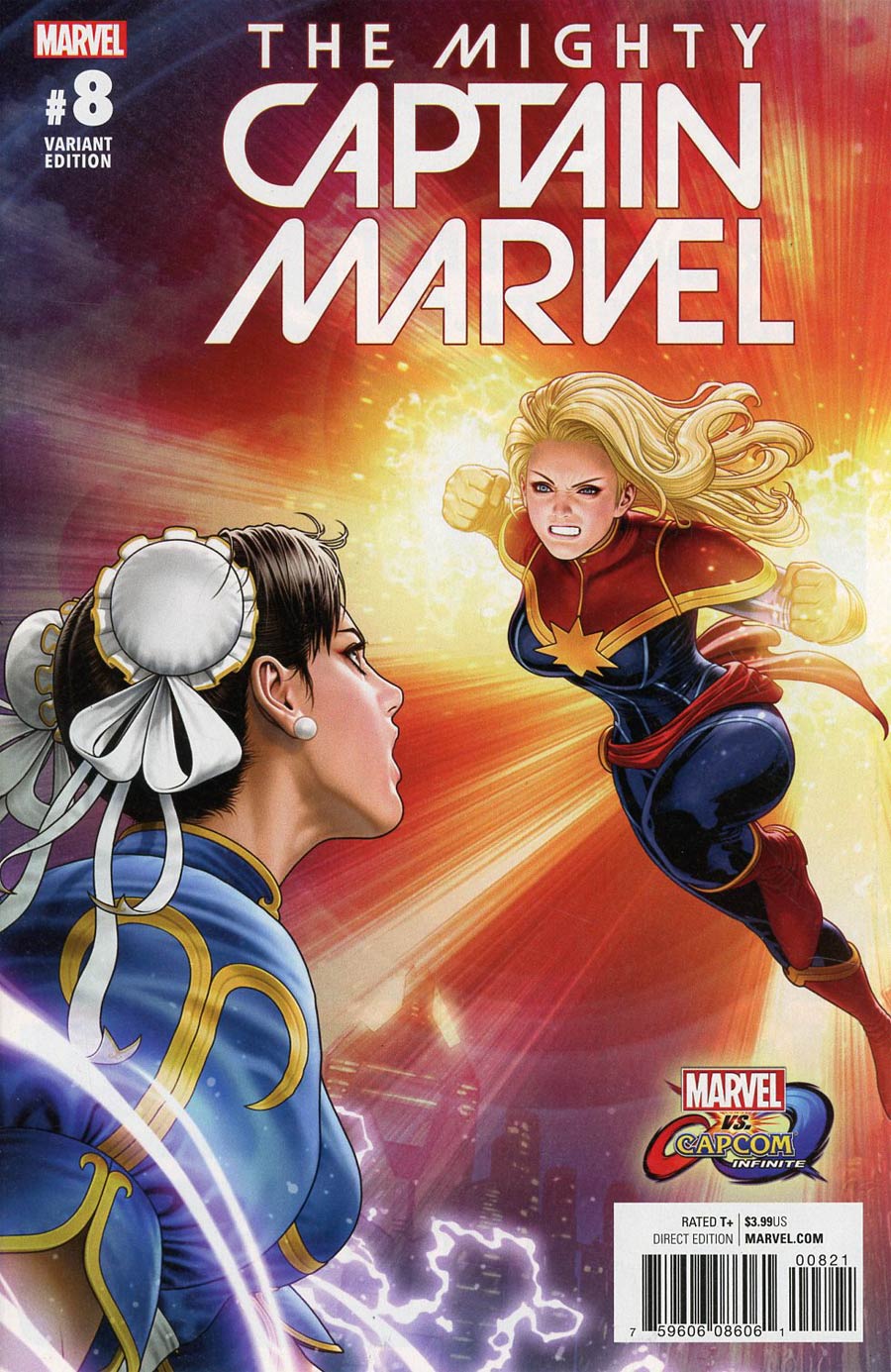 Mighty Captain Marvel #8 Cover B Variant Shinkiro Marvel vs Capcom Cover (Secret Empire Tie-In)