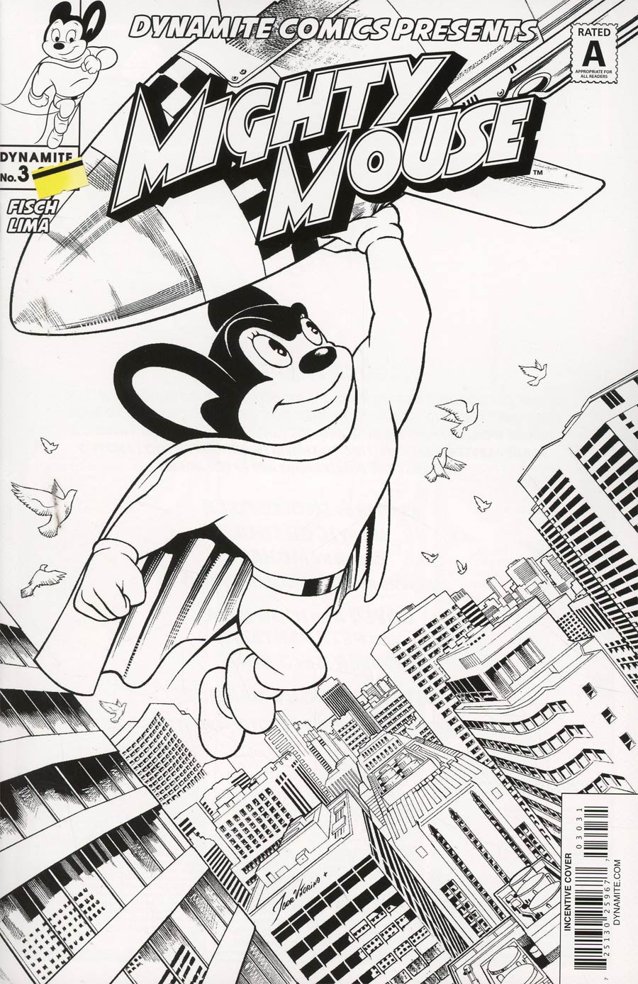 Mighty Mouse Vol 5 #3 Cover C Incentive Igor Lima Black & White Cover