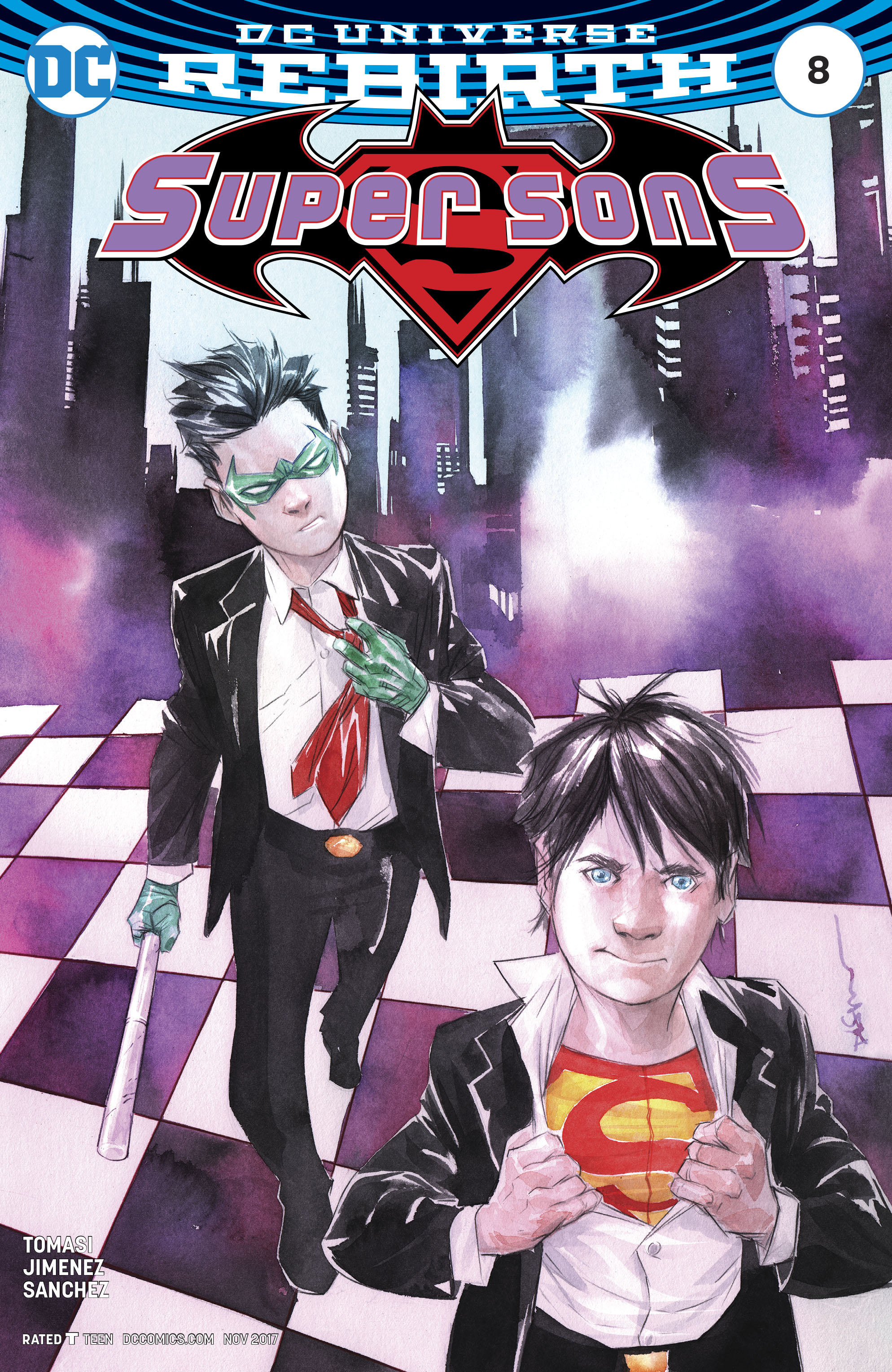 Super Sons #8 Cover B Variant Dustin Nguyen Cover