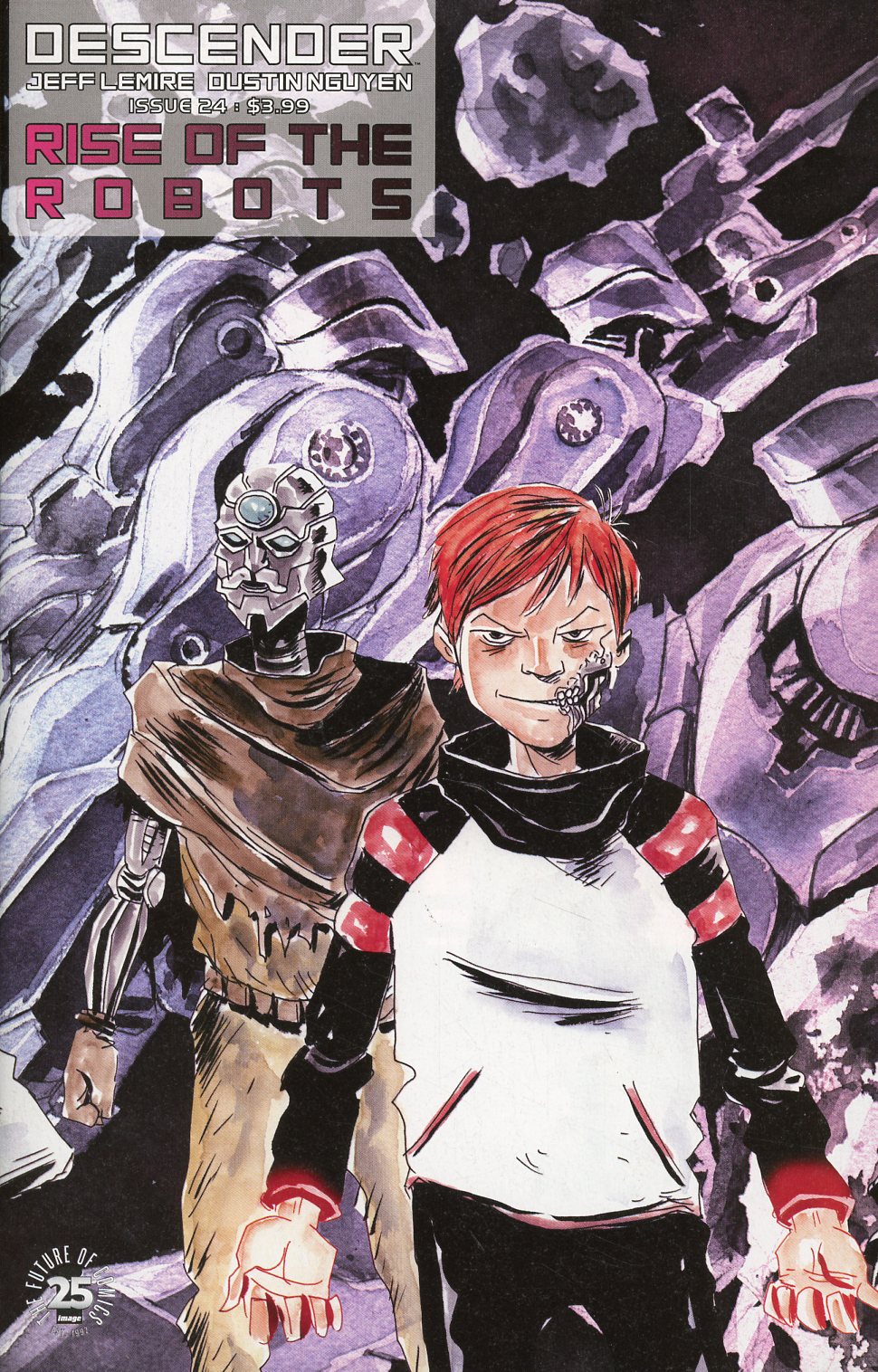 Descender #24 Cover B Variant Jeff Lemire & Dustin Nguyen Interlocking Cover