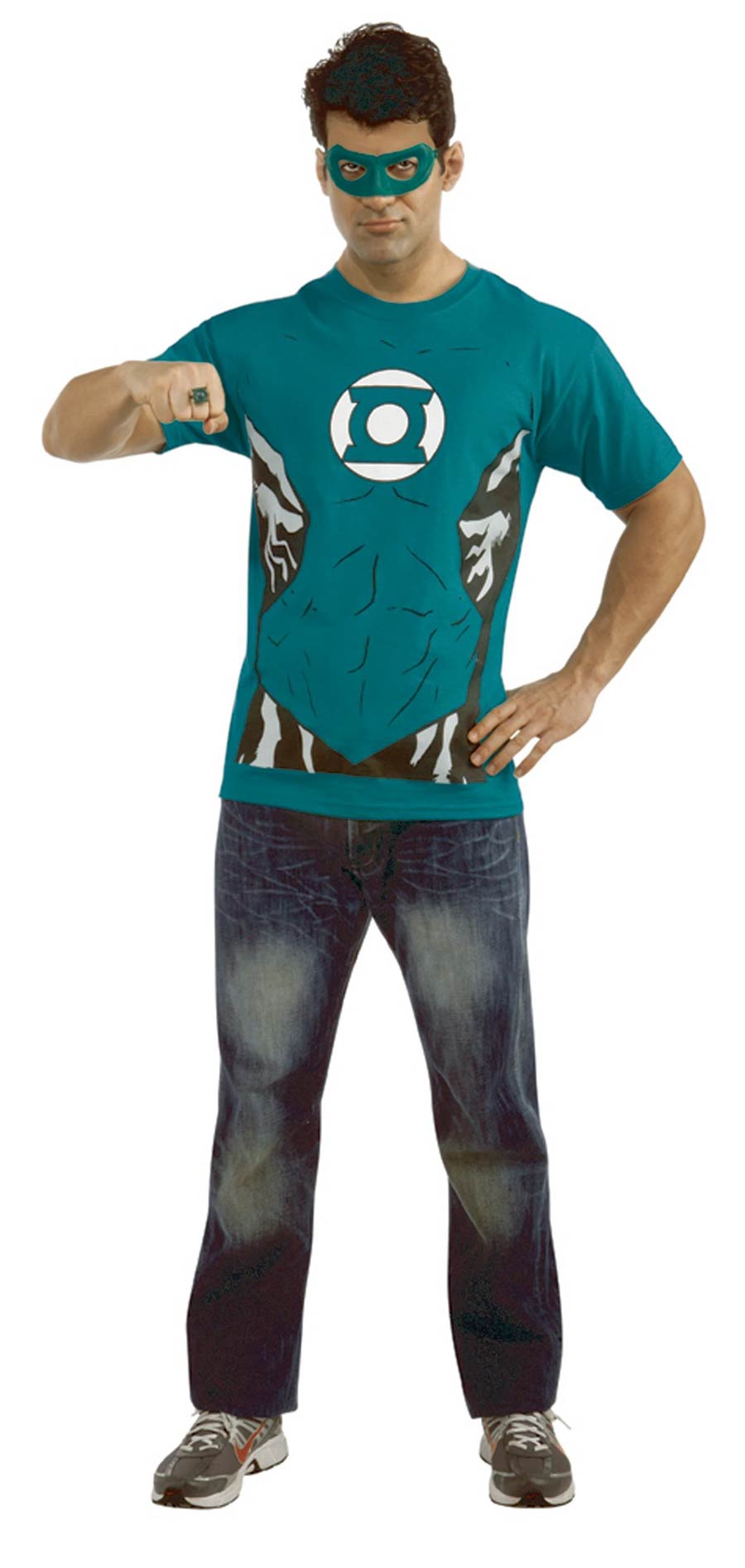 DC Green Lantern T-Shirt With Mask & Ring Large