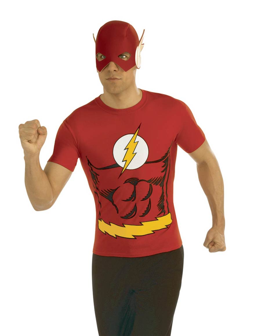 DC The Flash T-Shirt With Mask Large