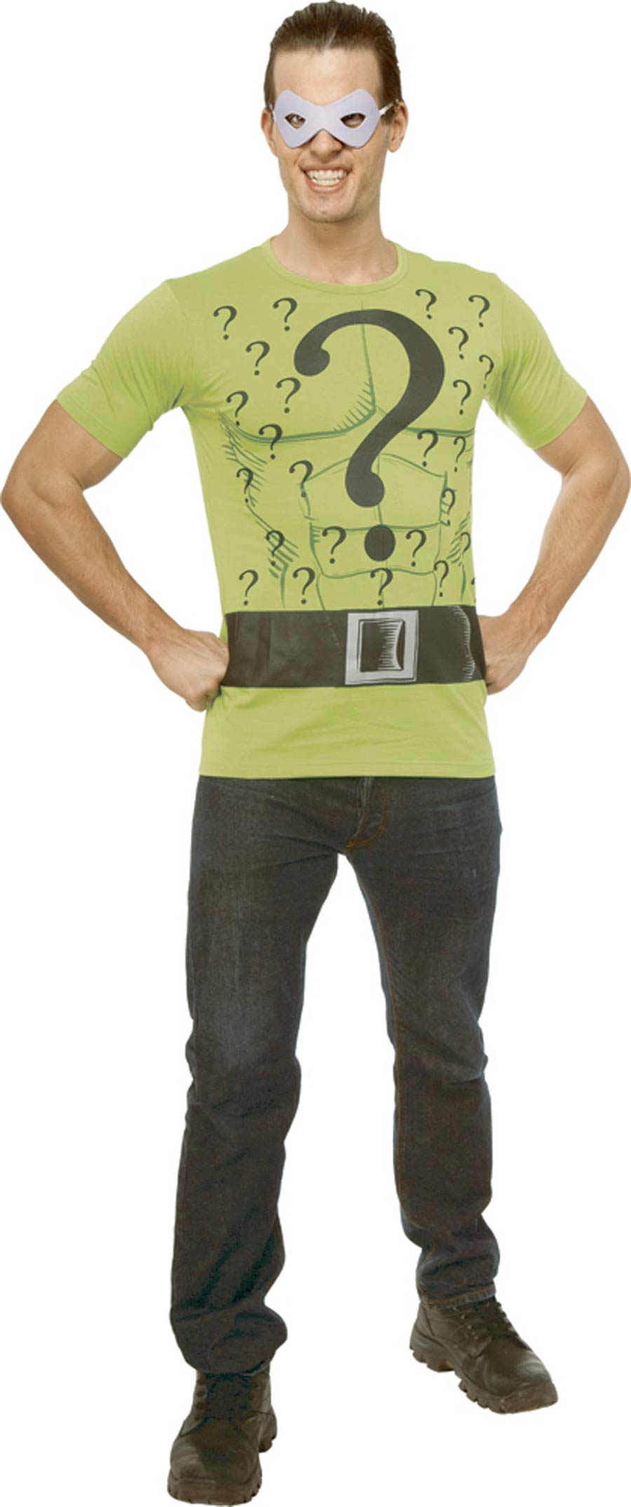 DC The Riddler T-Shirt With Mask Large