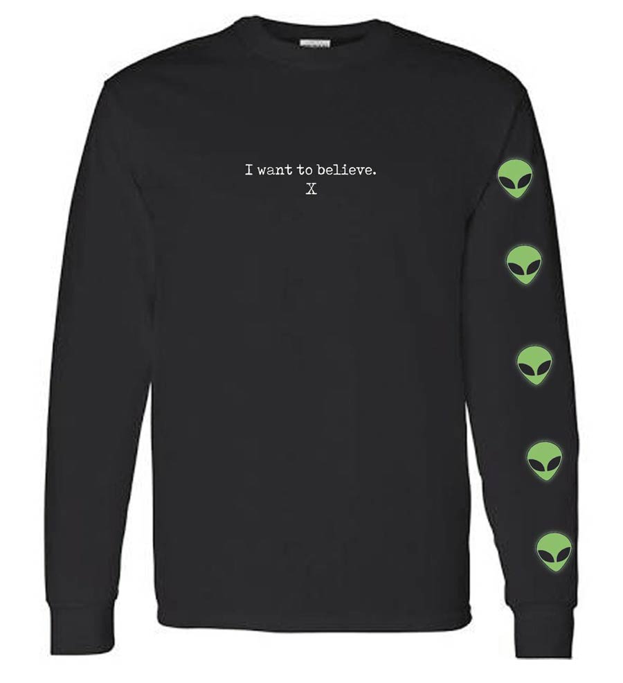 X-Files I Want To Believe Black Sweatshirt Large