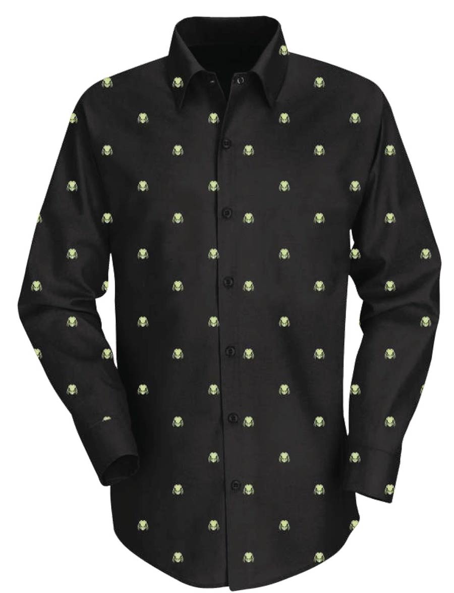 Predator Dark Woven Button-Up Shirt Medium