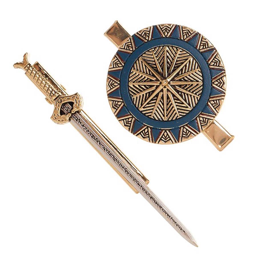 Wonder Woman Movie Sword & Shield Hair Clip Set