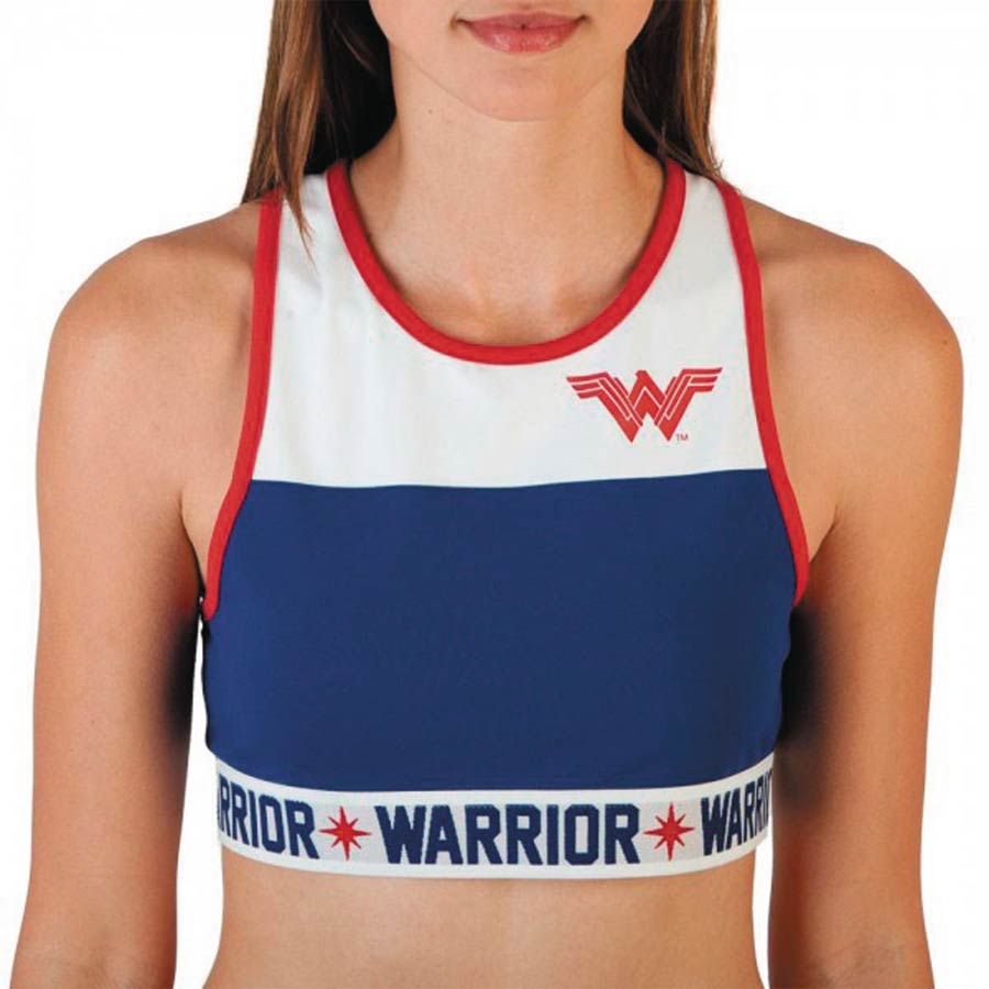 Wonder Woman Sports Crop Top Juniors Tank T-Shirt Large