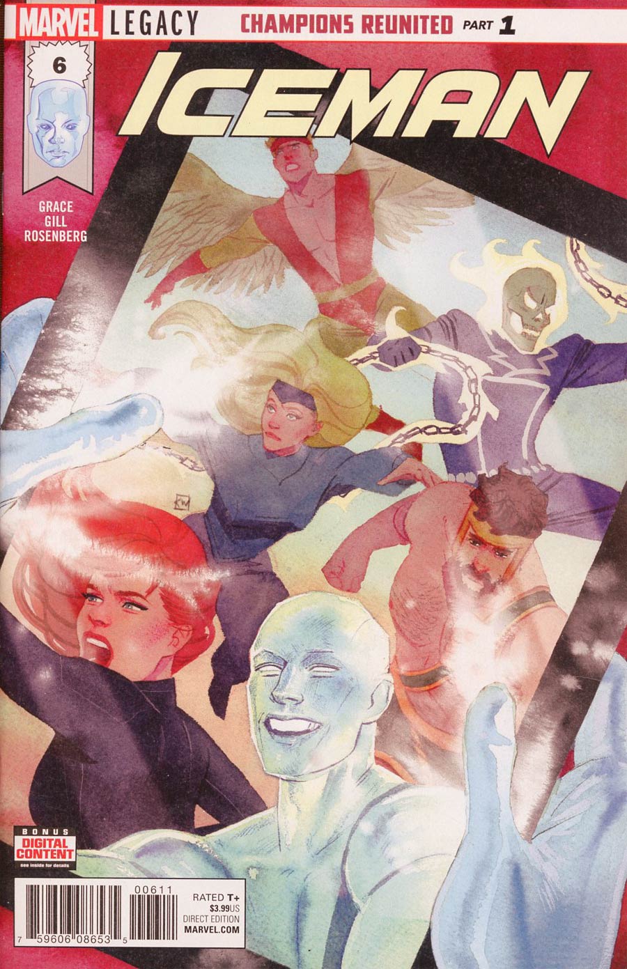 Iceman Vol 3 #6 Cover A 1st Ptg Regular Kevin Wada Cover (Marvel Legacy Tie-In)