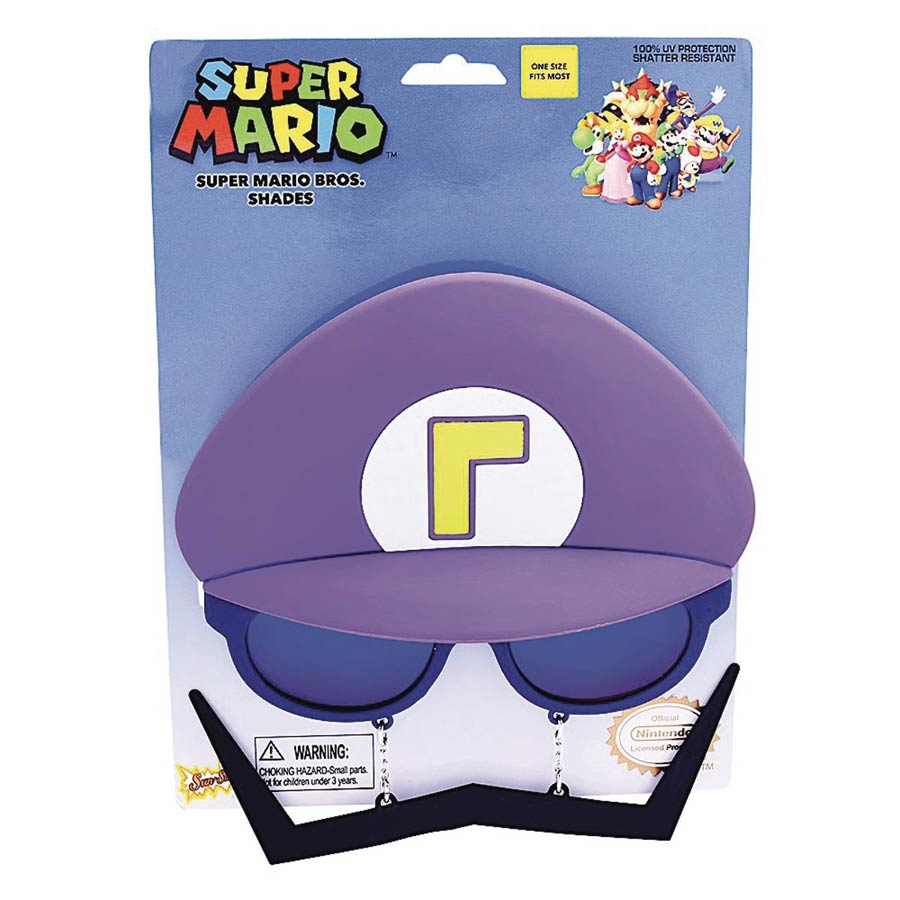 Super Mario Bros Sunstaches Sunglasses - Waluigi