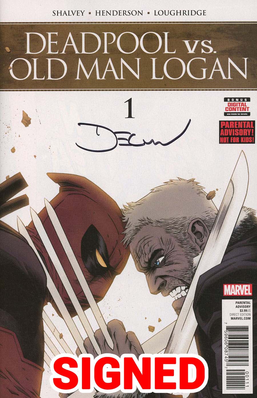 Deadpool vs Old Man Logan #1 Cover E Regular Declan Shalvey Cover Signed By Declan Shalvey