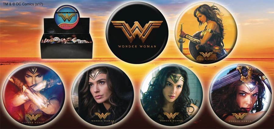 Wonder Woman Movie Button 144-Piece Assortment Case