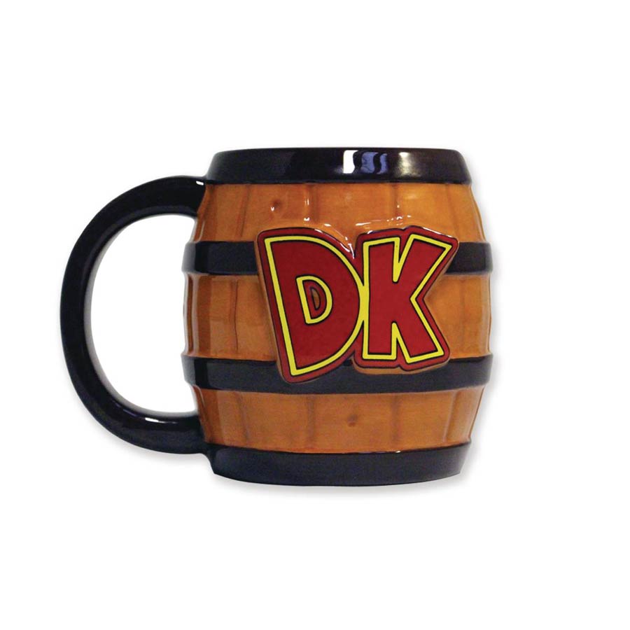 Donkey Kong Barrel Molded Mug