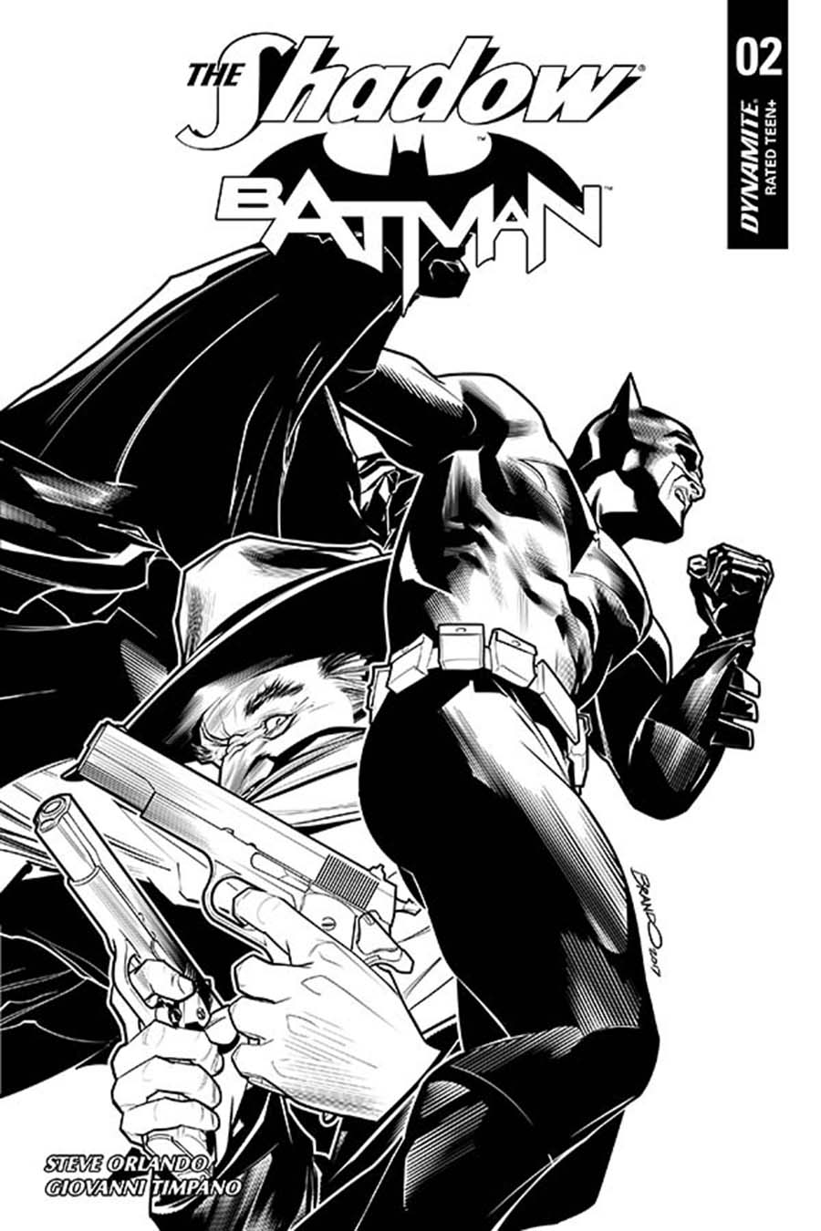 Shadow Batman #2 Cover I Incentive Brandon Peterson Black & White Cover