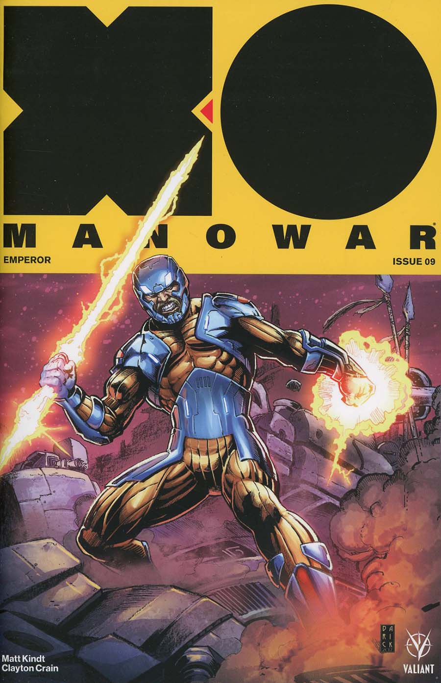 X-O Manowar Vol 4 #9 Cover E Incentive Darick Robertson X-O Manowar Icon Variant Cover