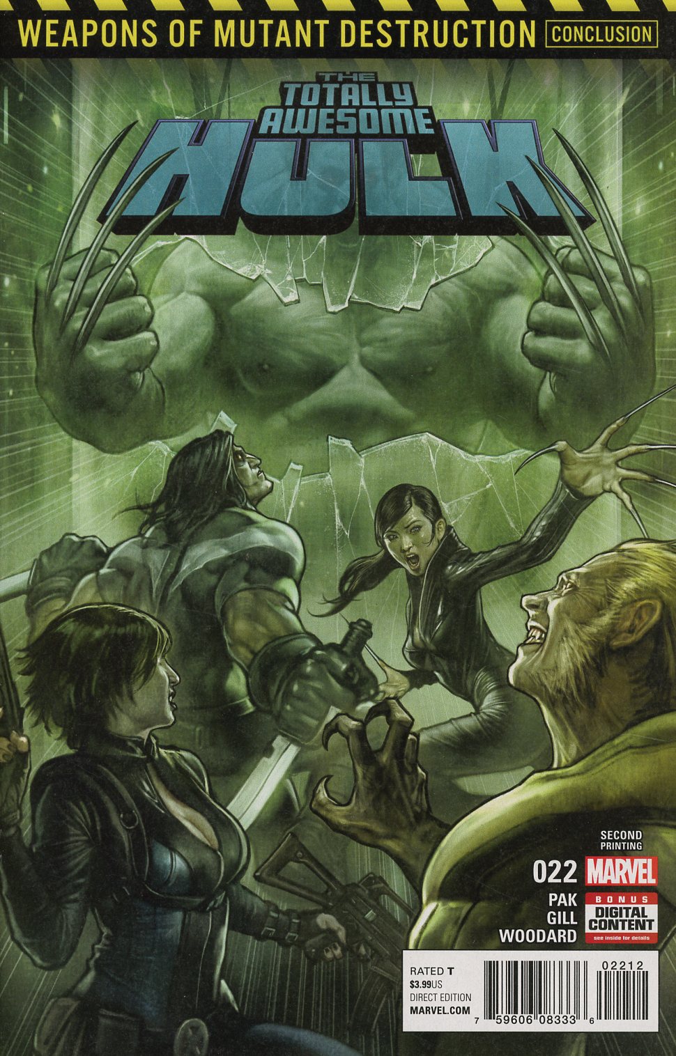 Totally Awesome Hulk #22 Cover B 2nd Ptg Variant Stonehouse Cover (Weapons Of Mutant Destruction Part 6)