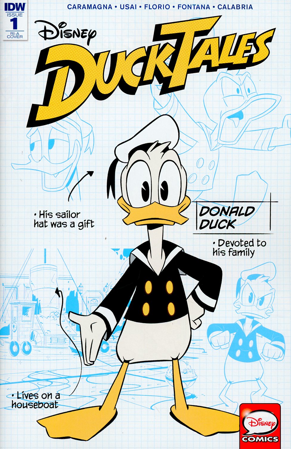 Ducktales Vol 4 #1 Cover C Incentive Blueprint Character-Focused Variant Cover