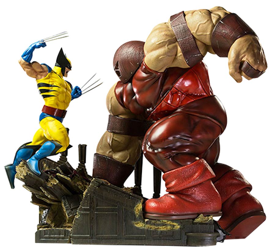 iron studios wolverine vs juggernaut