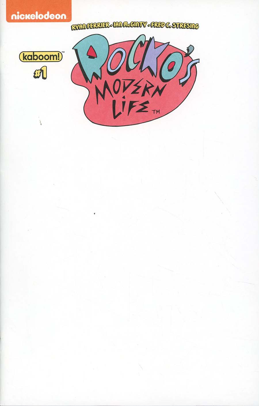 Rockos Modern Life Vol 2 #1 Cover C Variant Blank Cover