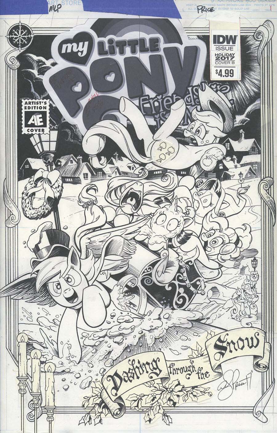 My Little Pony Holiday Special 2017 Cover B Variant Andy Price Artists Edition Cover