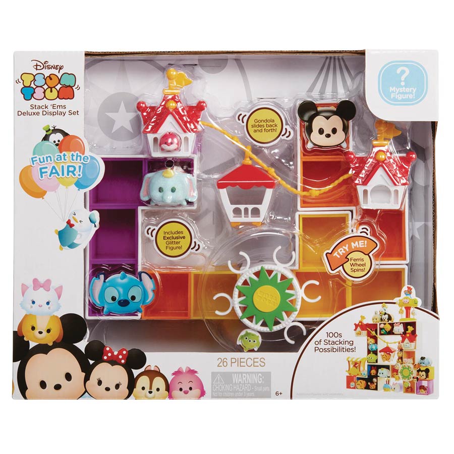 Disney Tsum Tsum Deluxe Stack Em Display Set Case