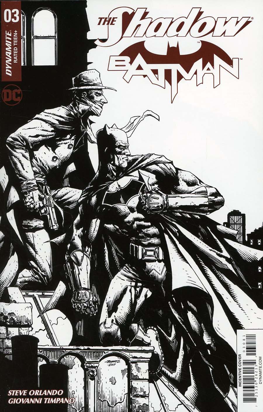 Shadow Batman #3 Cover H Incentive Johnny Desjardins Black & White Cover