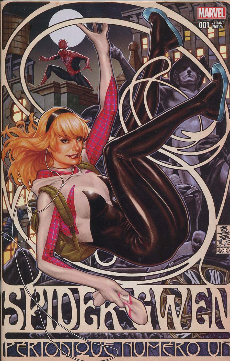 Spider-Gwen Vol 2 #1 Cover O DF Mark Brooks Comic Sketch Art Exclusive Variant Cover