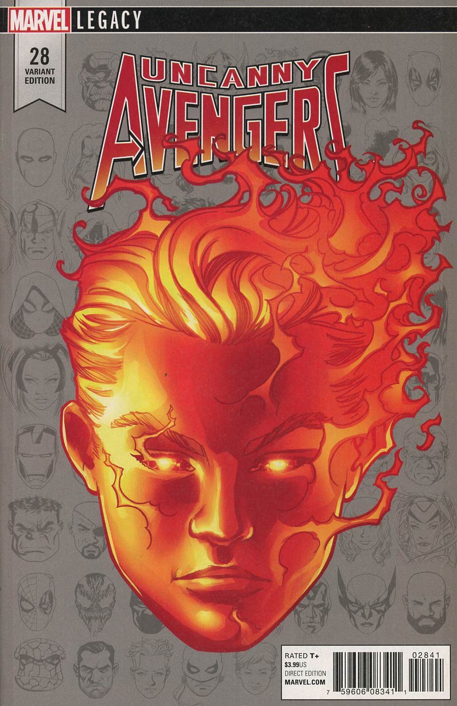 Uncanny Avengers Vol 3 #28 Cover D Incentive Mike McKone Legacy Headshot Variant Cover (Marvel Legacy Tie-In)