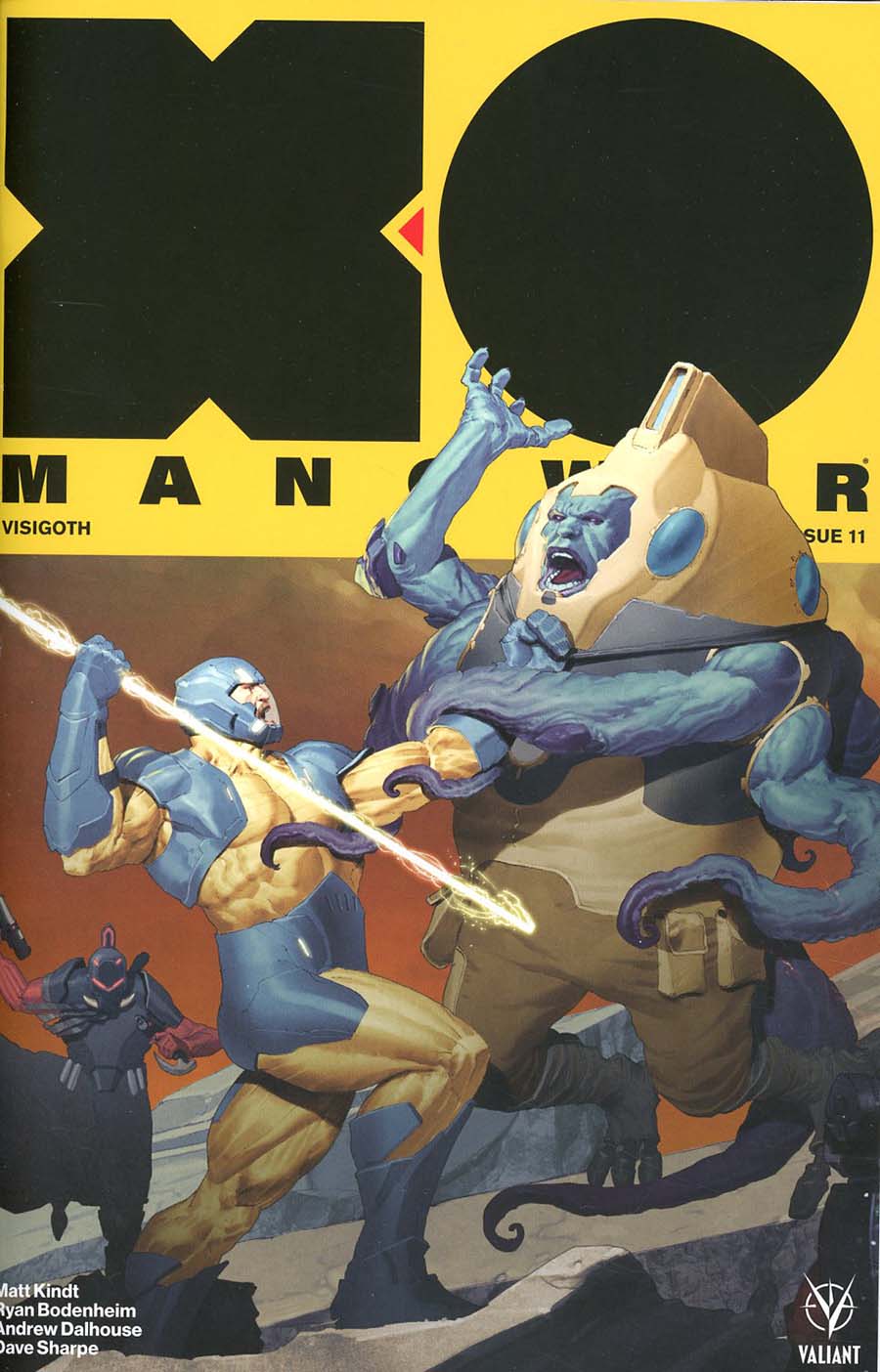 X-O Manowar Vol 4 #11 Cover D Incentive Ariel Olivetti Interlocking Variant Cover