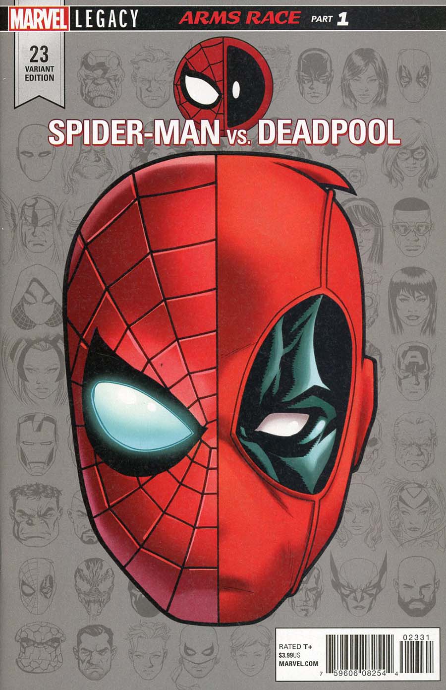 Spider-Man Deadpool #23 Cover C Incentive Mike McKone Legacy Headshot Variant Cover (Marvel Legacy Tie-In)