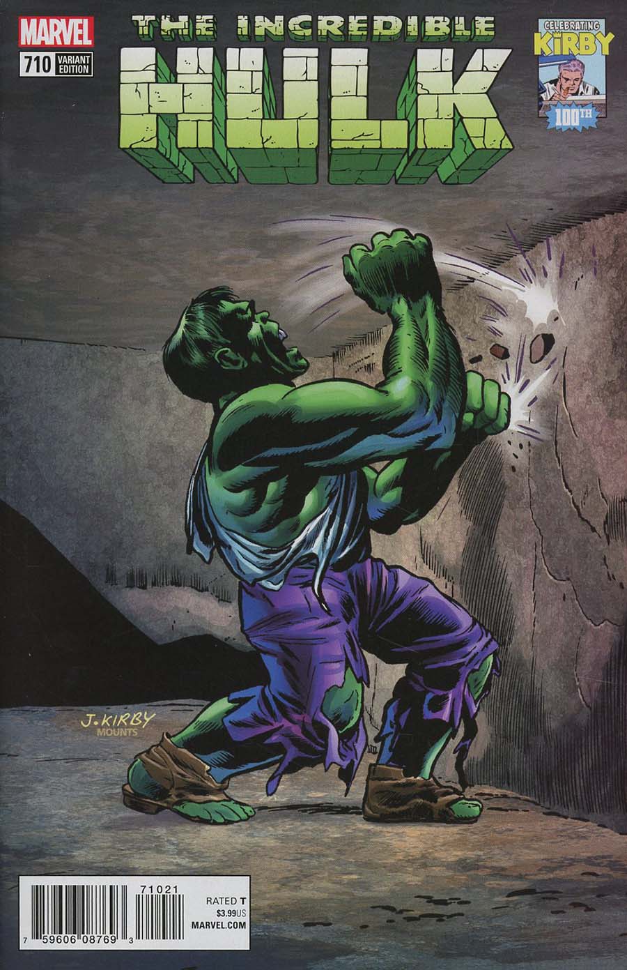 Incredible Hulk Vol 4 #710 Cover B Incentive Jack Kirby 100th Anniversary Variant Cover (Marvel Legacy Tie-In)