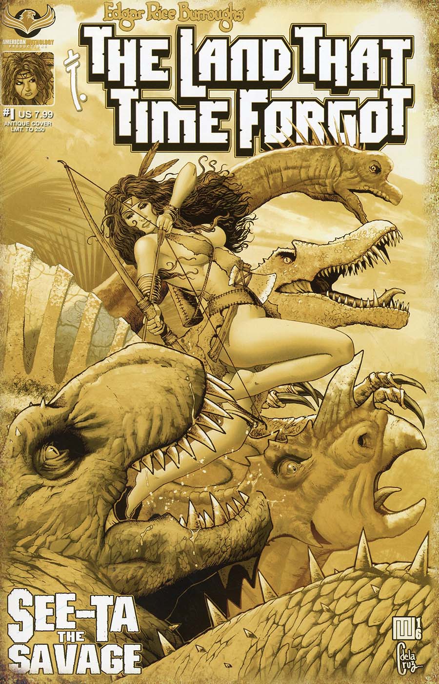 Edgar Rice Burroughs Land That Time Forgot See-Ta The Savage #1 Cover B Variant Antique Limited Edition Cover