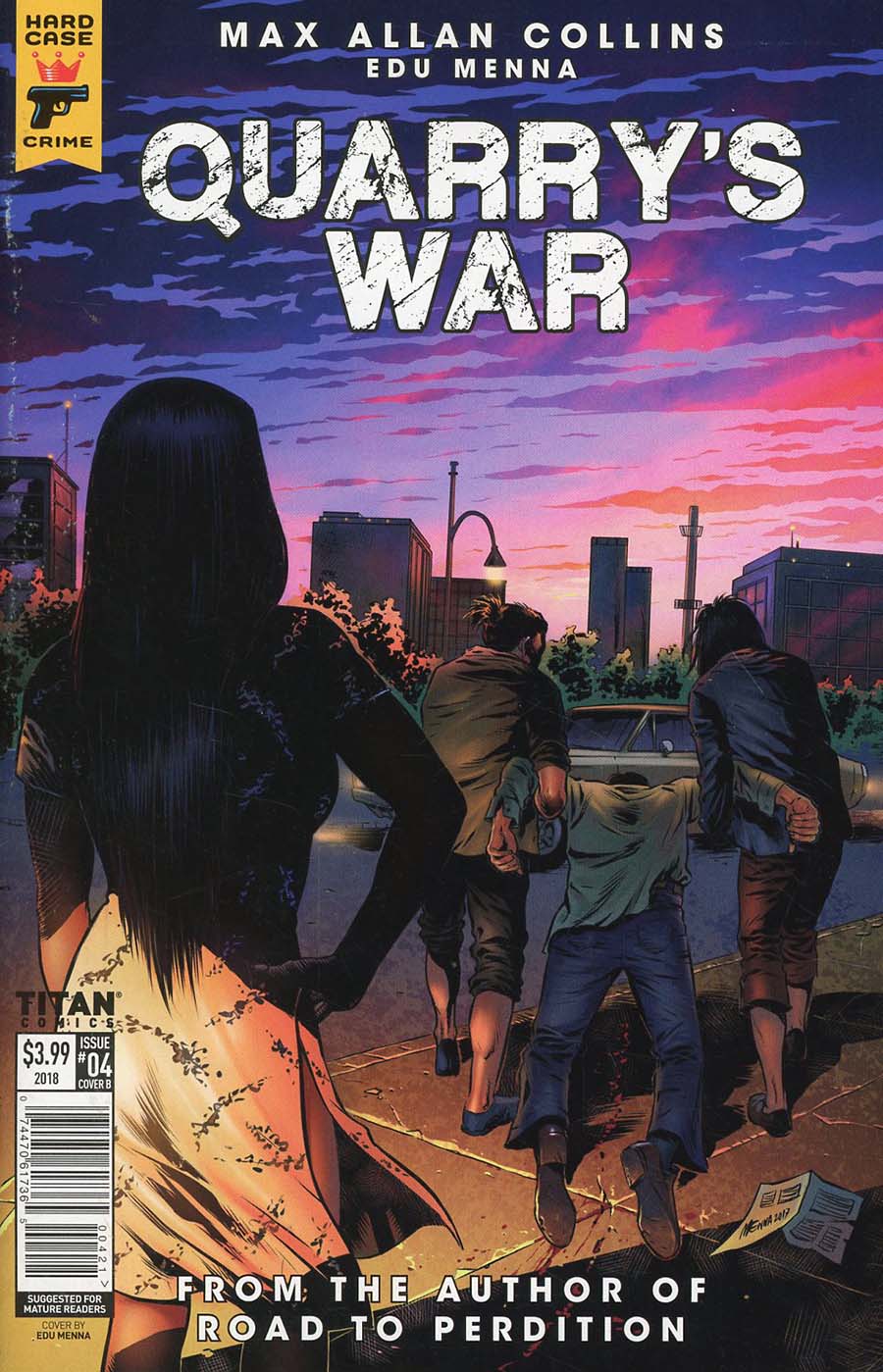 Hard Case Crime Quarrys War #4 Cover B Variant Edu Menna Cover