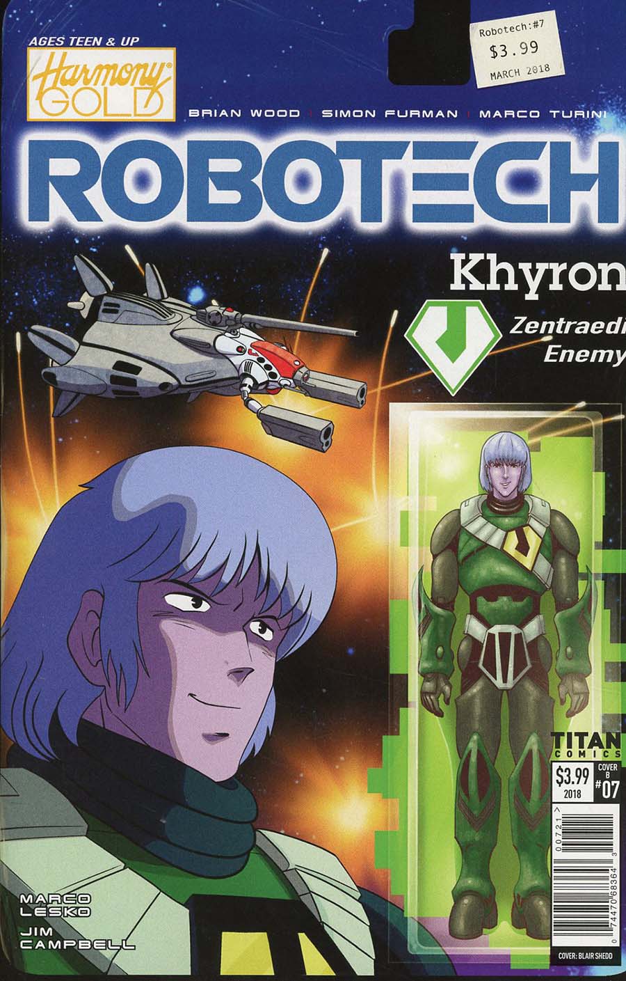 Robotech Vol 3 #7 Cover B Variant Action Figure Cover