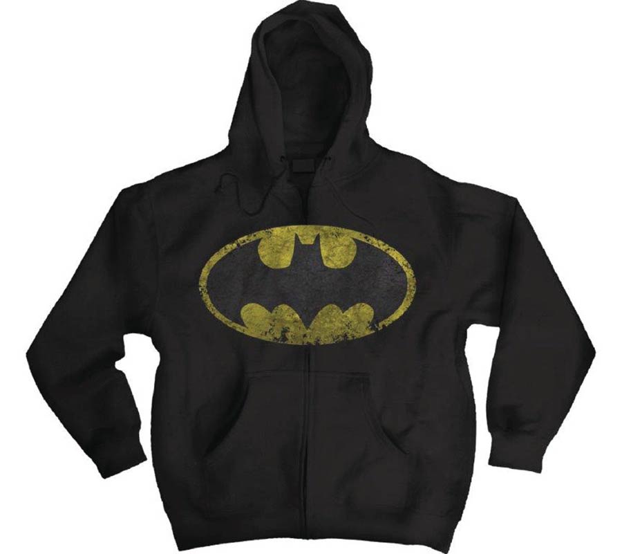 DC Heroes Batman Logo Black Hoodie Large