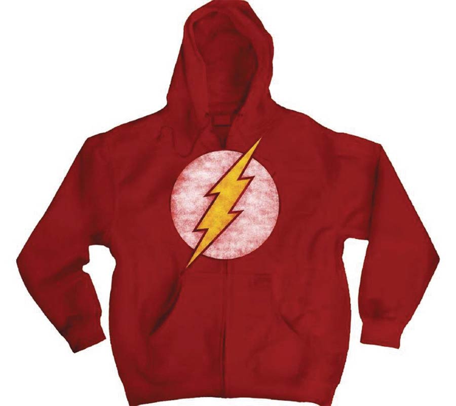 DC Heroes Flash Logo Red Hoodie Medium