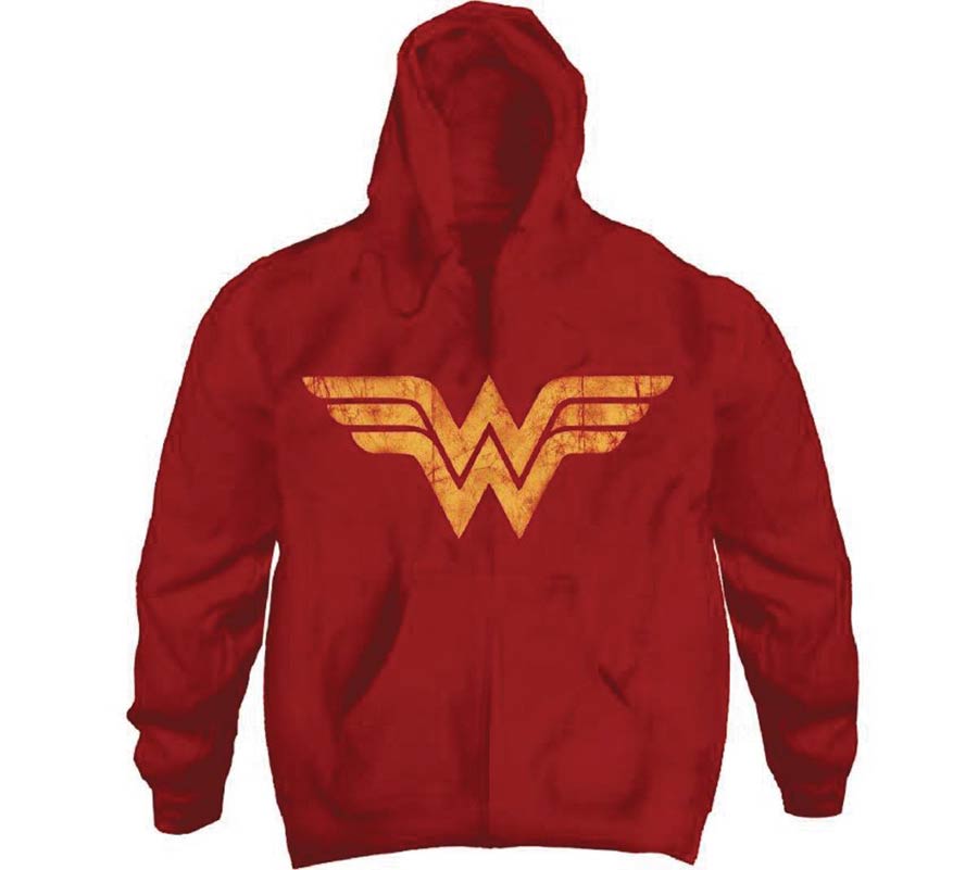 DC Heroes Wonder Woman Logo Red Hoodie Large