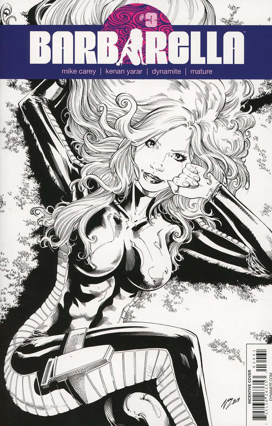 Barbarella #3 Cover F Incentive Vicente Cifuentes Black & White Cover