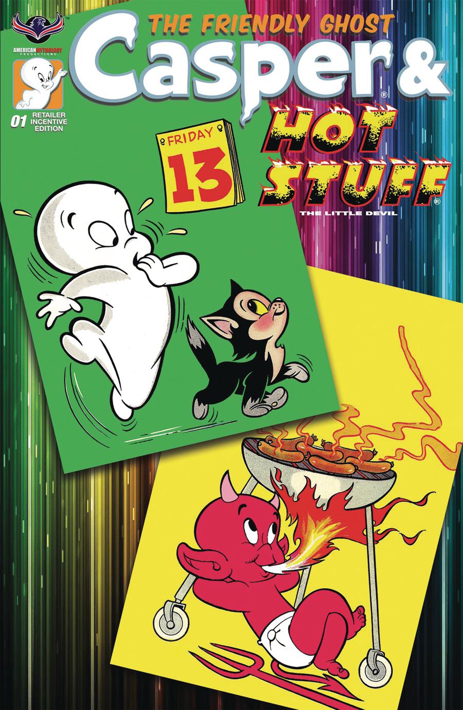 Casper And Hot Stuff #1 Cover D Incentive Retro Animation Variant Cover