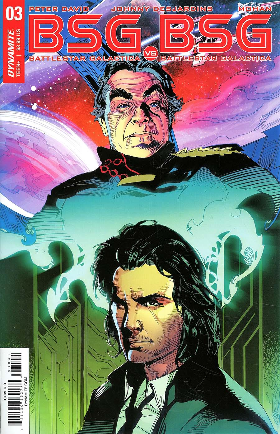 Battlestar Galactica vs Battlestar Galactica #3 Cover D Variant Roberto Castro Baltar Split Cover