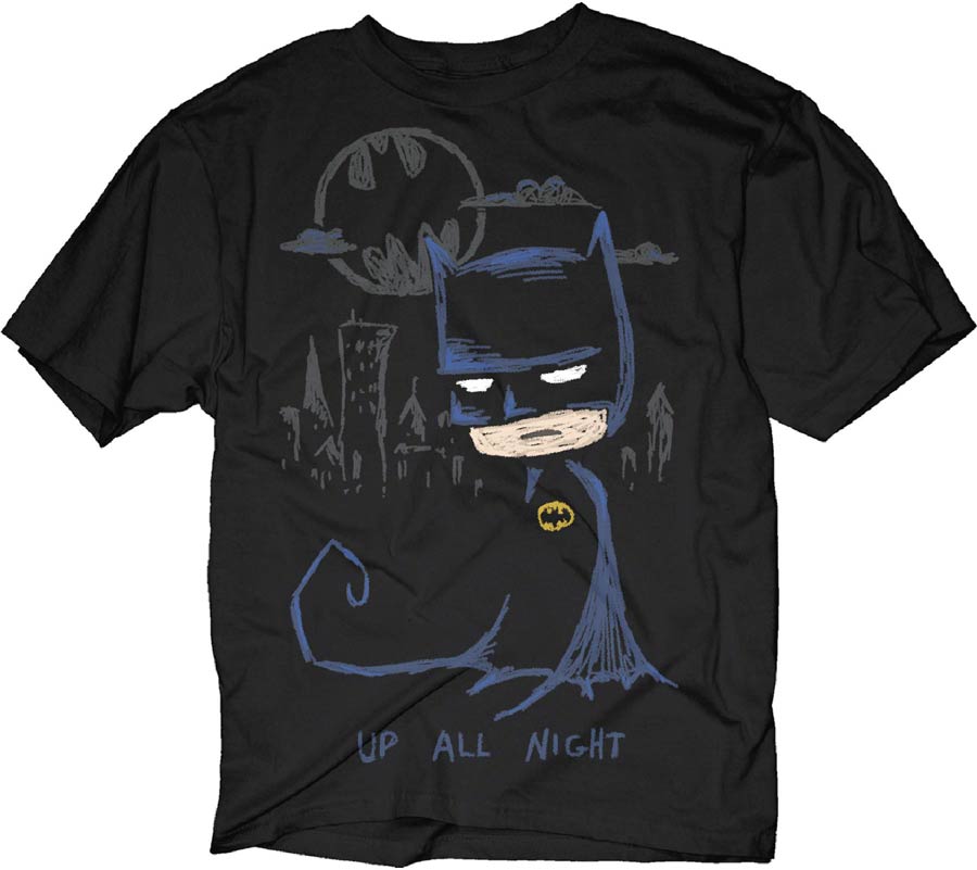 DC Comics Batman Sketch Black T-Shirt Large