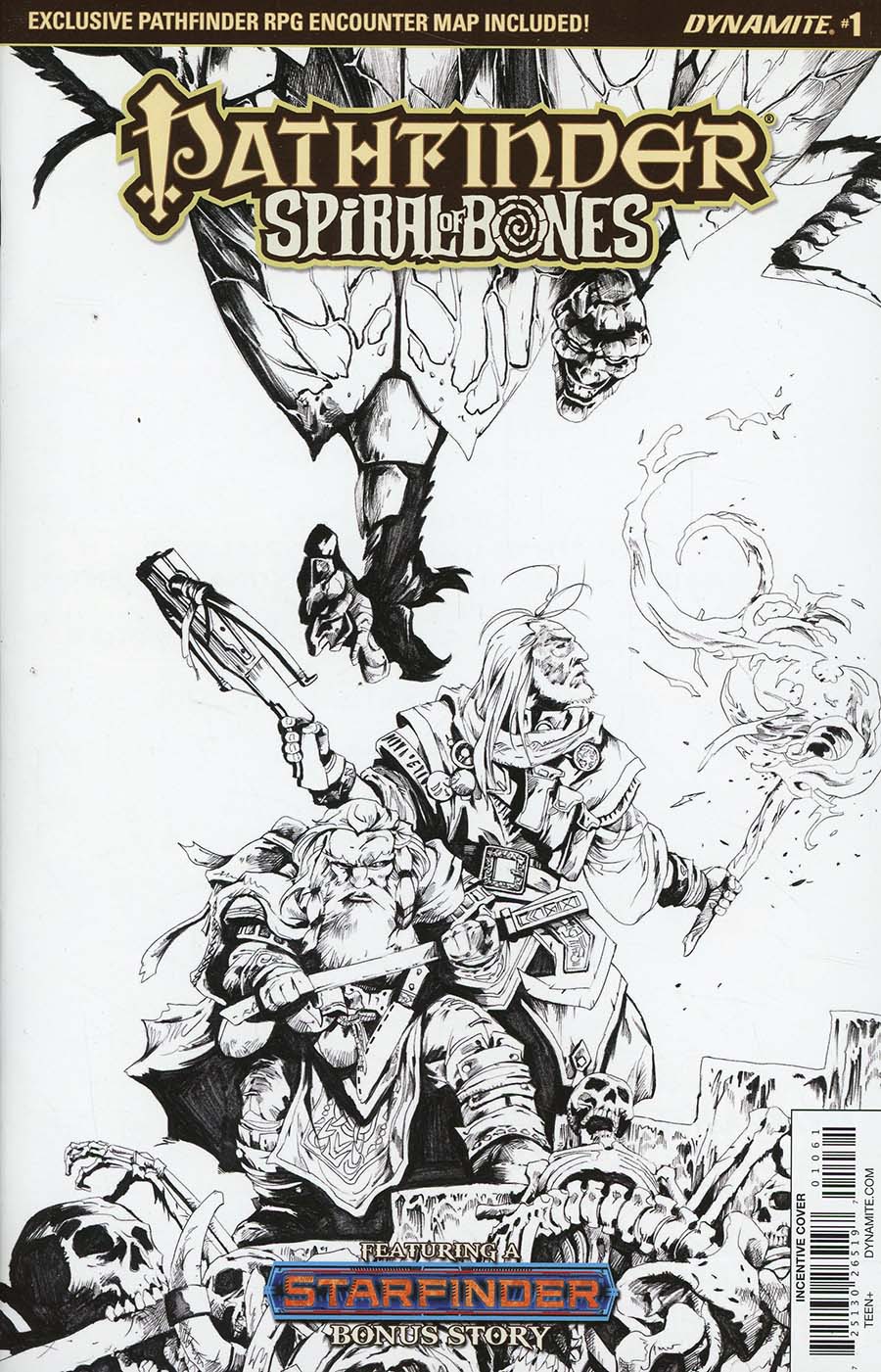 Pathfinder Spiral Of Bones #1 Cover F Incentive Jonathan Lau Black & White Cover