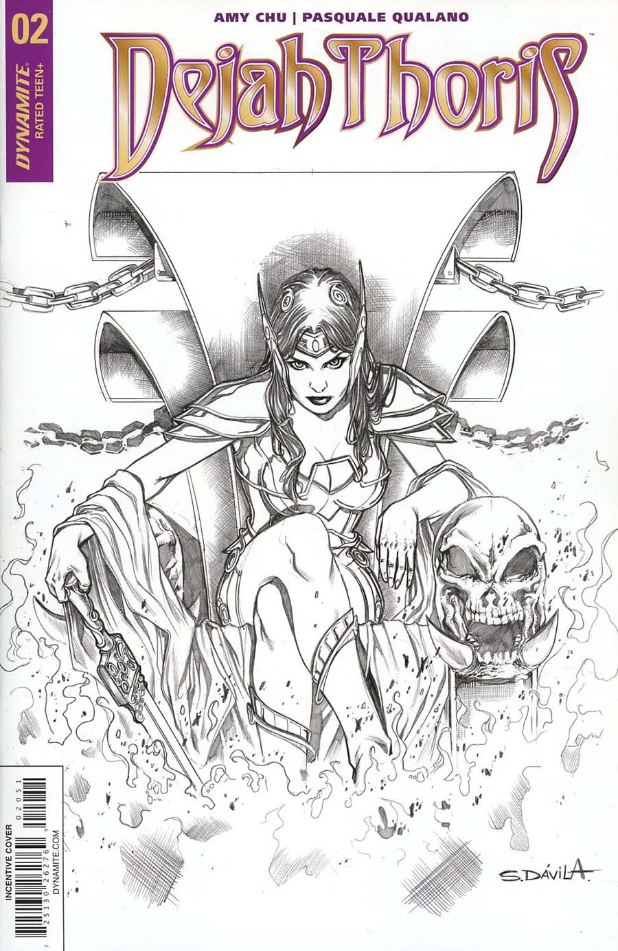 Dejah Thoris Vol 2 #2 Cover E Incentive Sergio Davila Black & White Cover