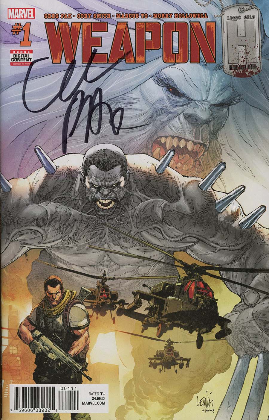 Weapon H #1 Cover I Regular Leinil Francis Yu Cover Signed By Greg Pak (Marvel Legacy Tie-In)